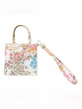 Ted Baker London Cream Card Holder with Multicolor Floral Print